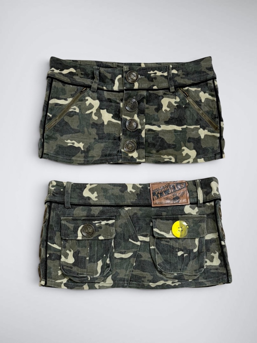 Authentic VTG D.I.A. Camo Cargo Micro Mini Skort | Japanese Archive